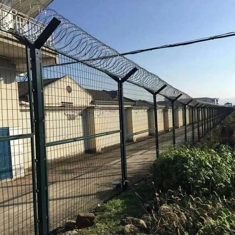 湖北监狱护栏网y型防护网厂家 监狱钢网墙